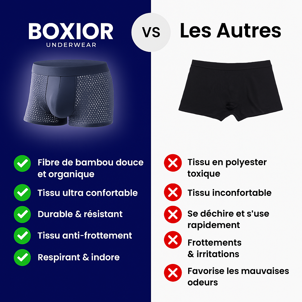 BOXERS EN BAMBOU - LOT DE 10